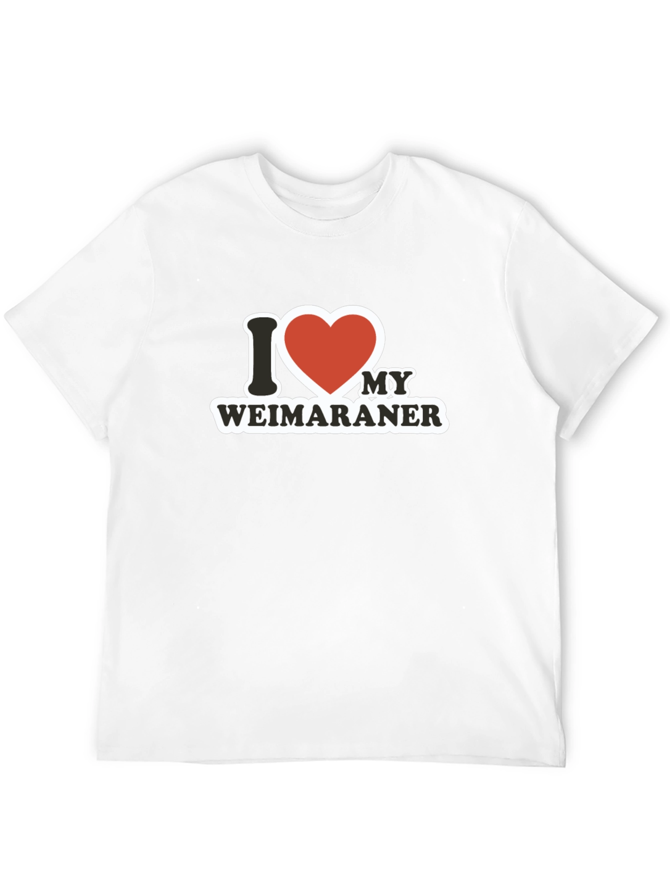 I Heart My Weimaraner Black T-Shirt