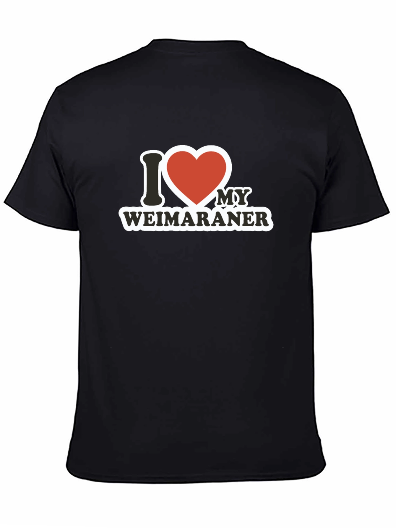 I Heart My Weimaraner Black T-Shirt