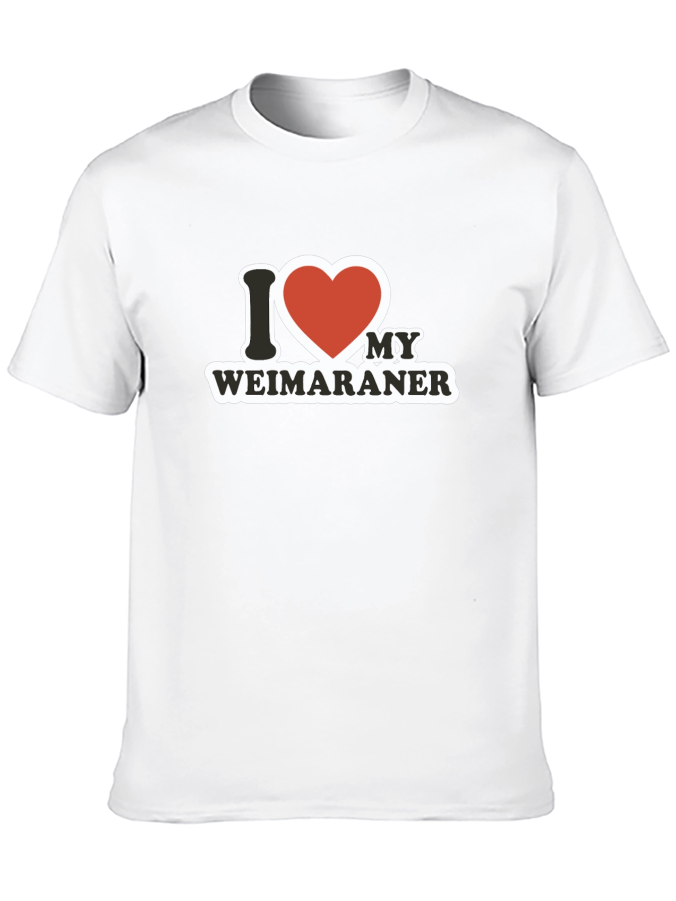 I Heart My Weimaraner Black T-Shirt