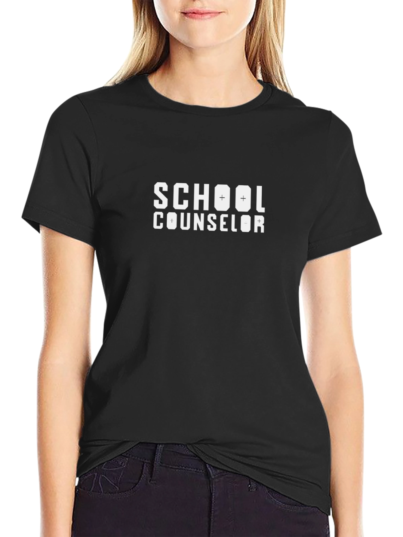 School Counselor Graphic Tee - Black Cotton T-Shirt