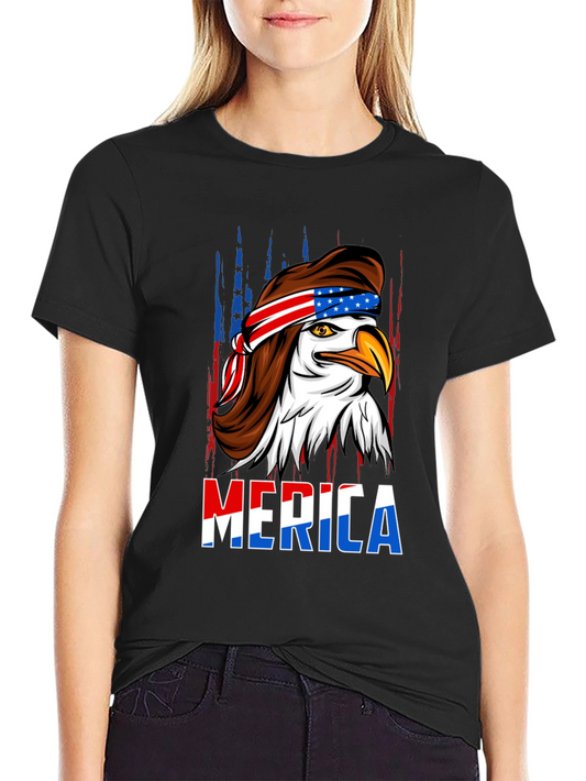 American Eagle Mullet T-Shirt - Patriotic USA Design