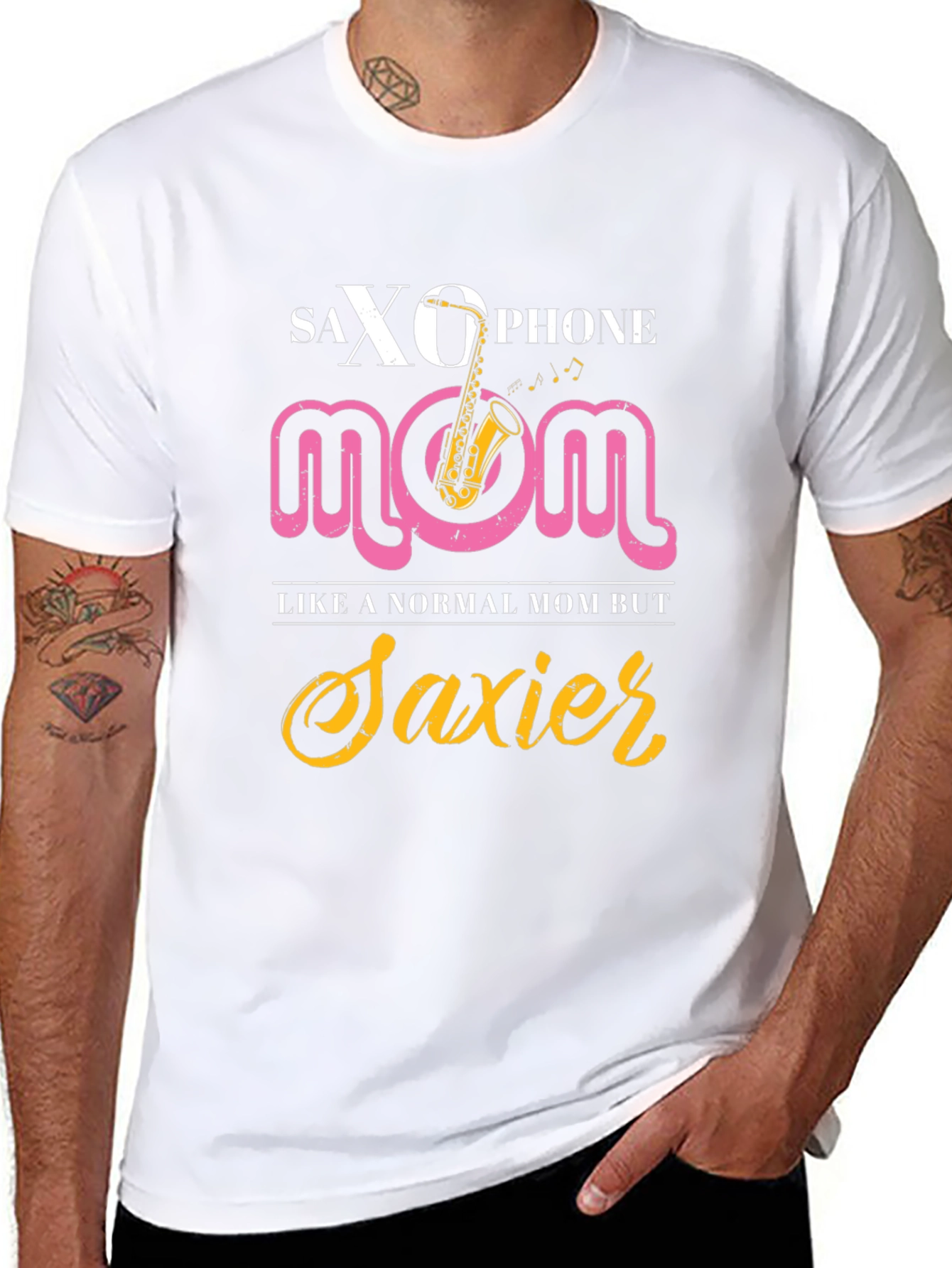 Saxophone Mom T-Shirt - Saxier Graphic Tee