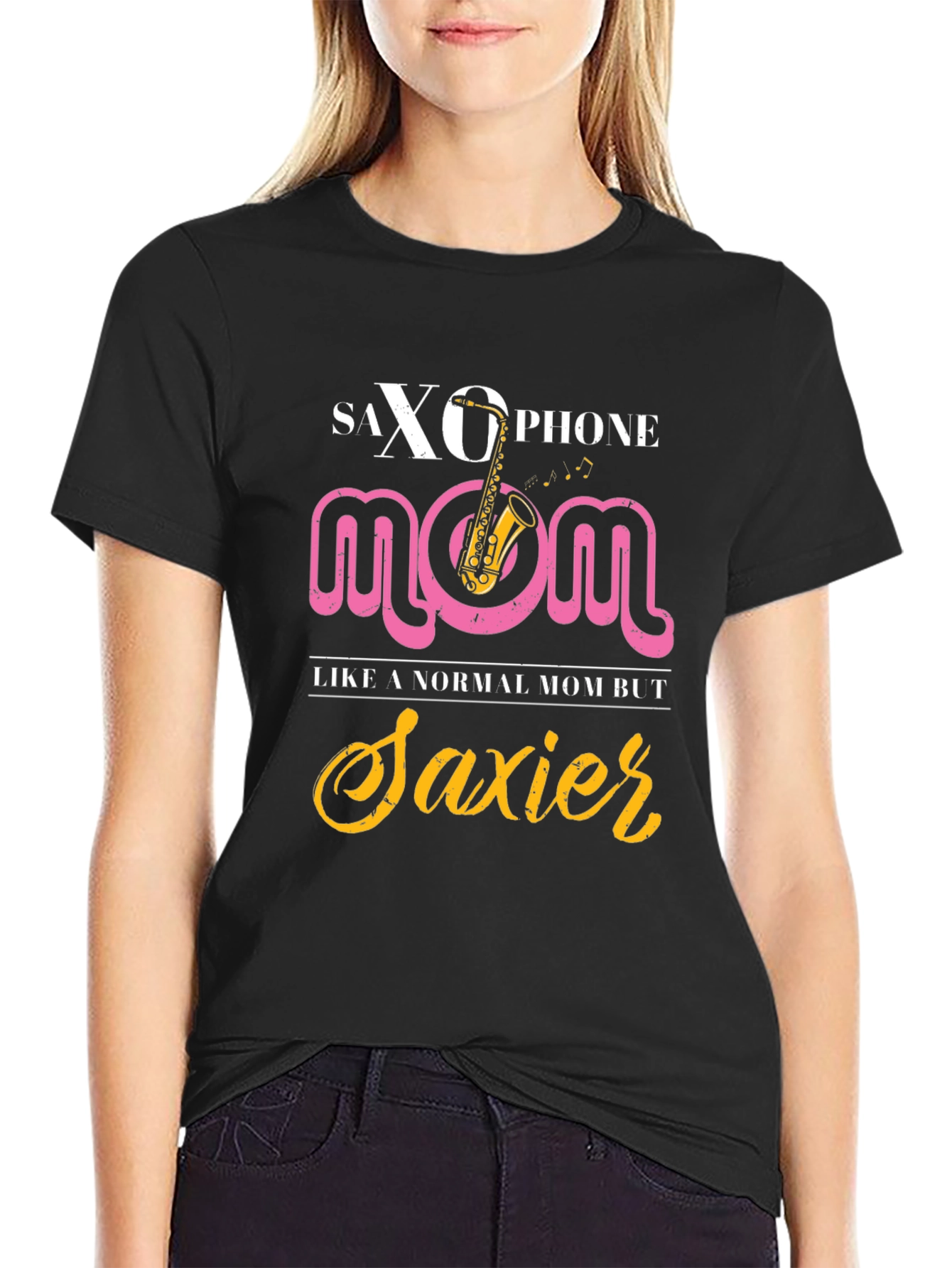 Saxophone Mom T-Shirt - Saxier Graphic Tee