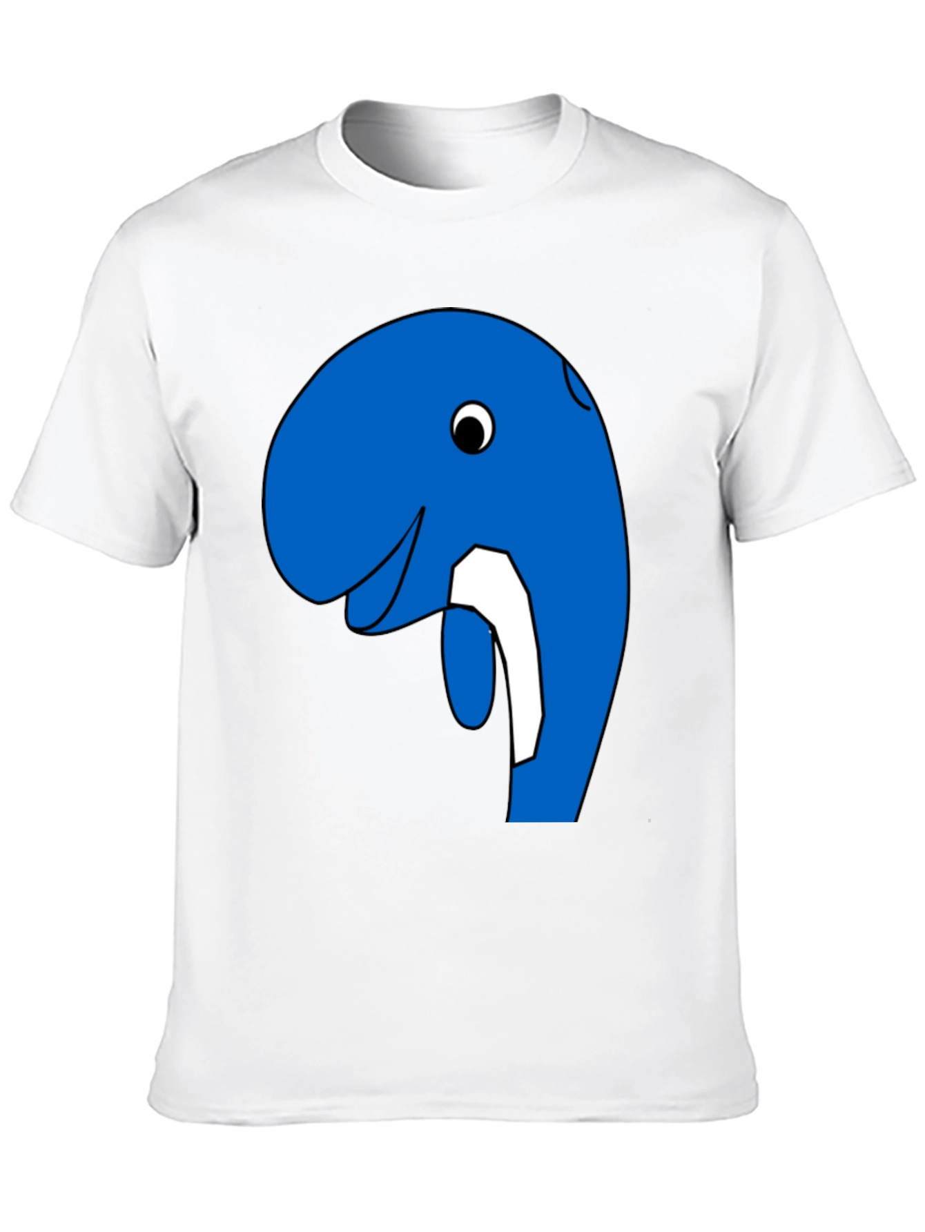 Blue Cartoon Animal Graphic Tee