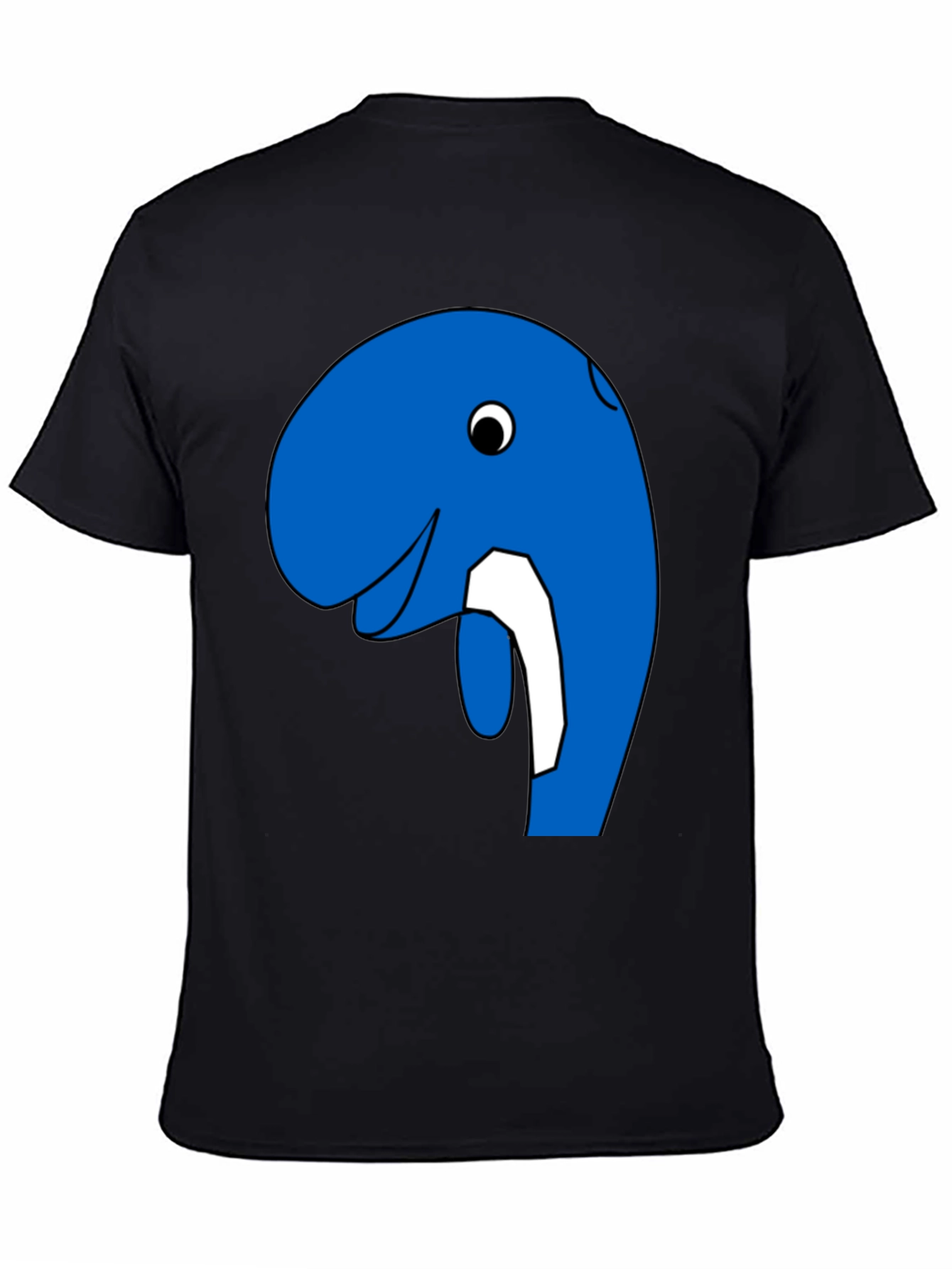 Blue Cartoon Animal Graphic Tee