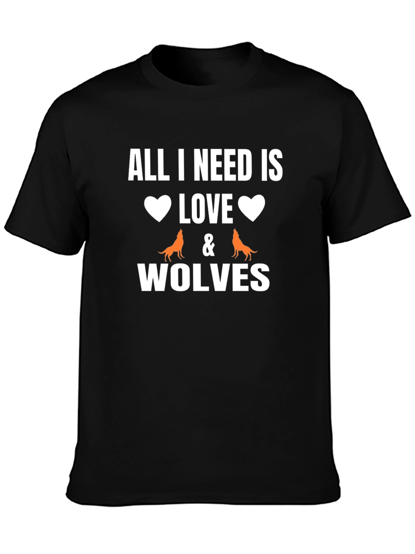 Love & Wolves Graphic T-Shirt - Black