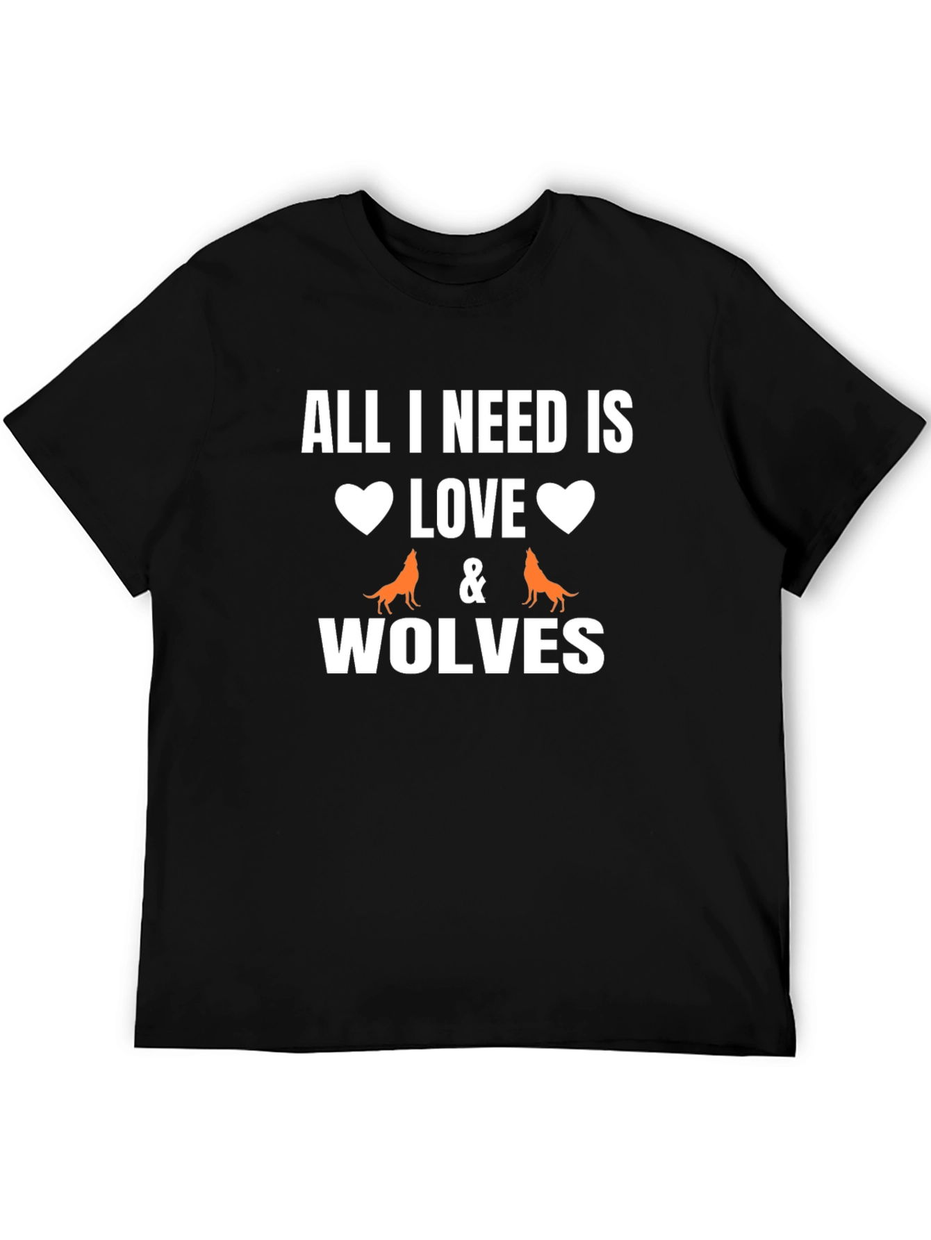 Love & Wolves Graphic T-Shirt - Black
