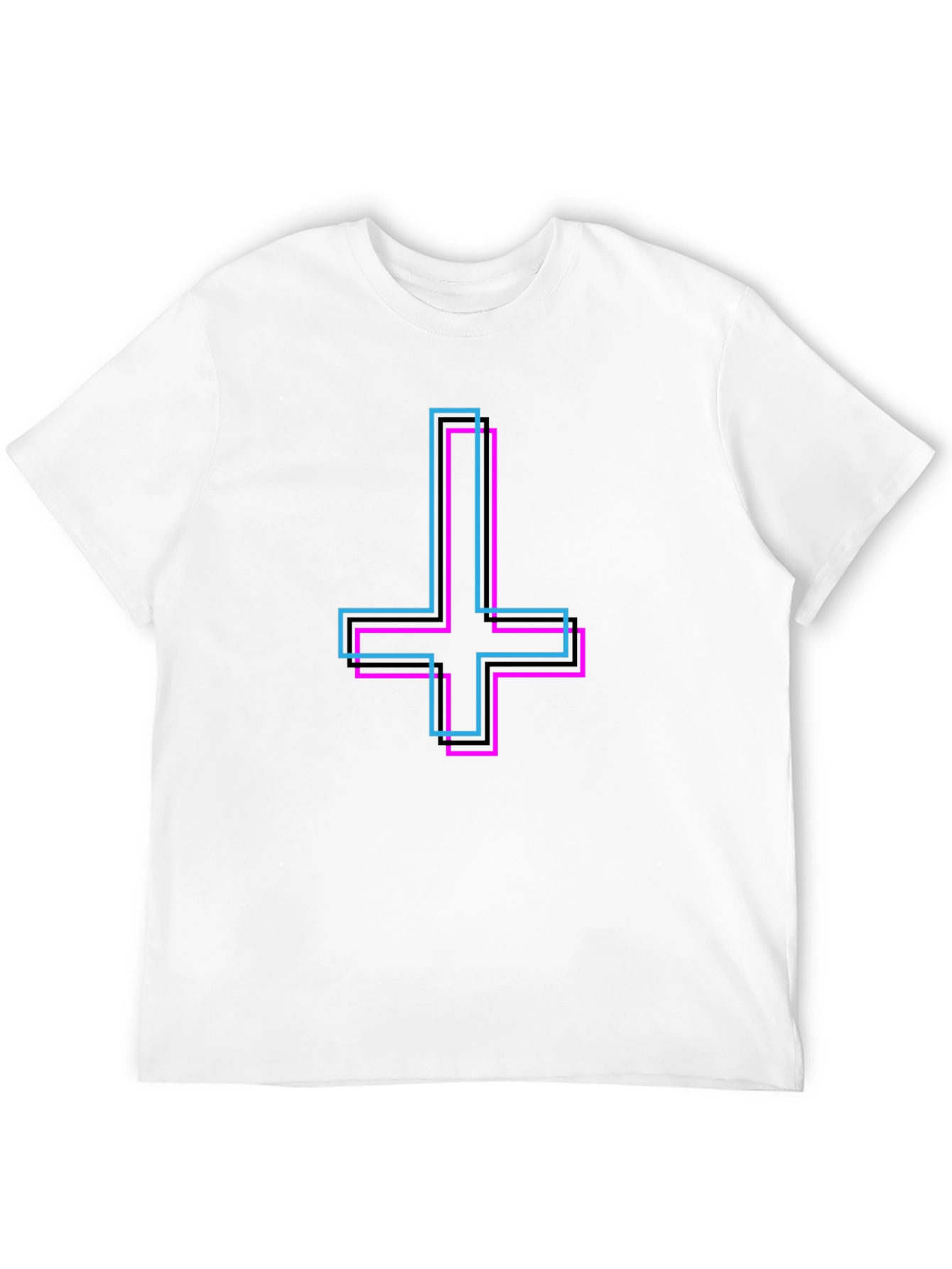 Inverted Cross Graphic Tee - Edgy Style