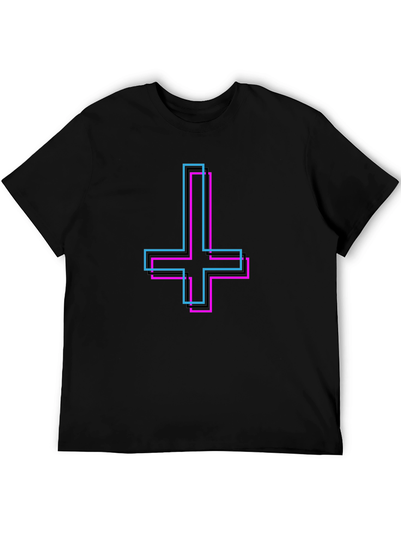 Inverted Cross Graphic Tee - Edgy Style