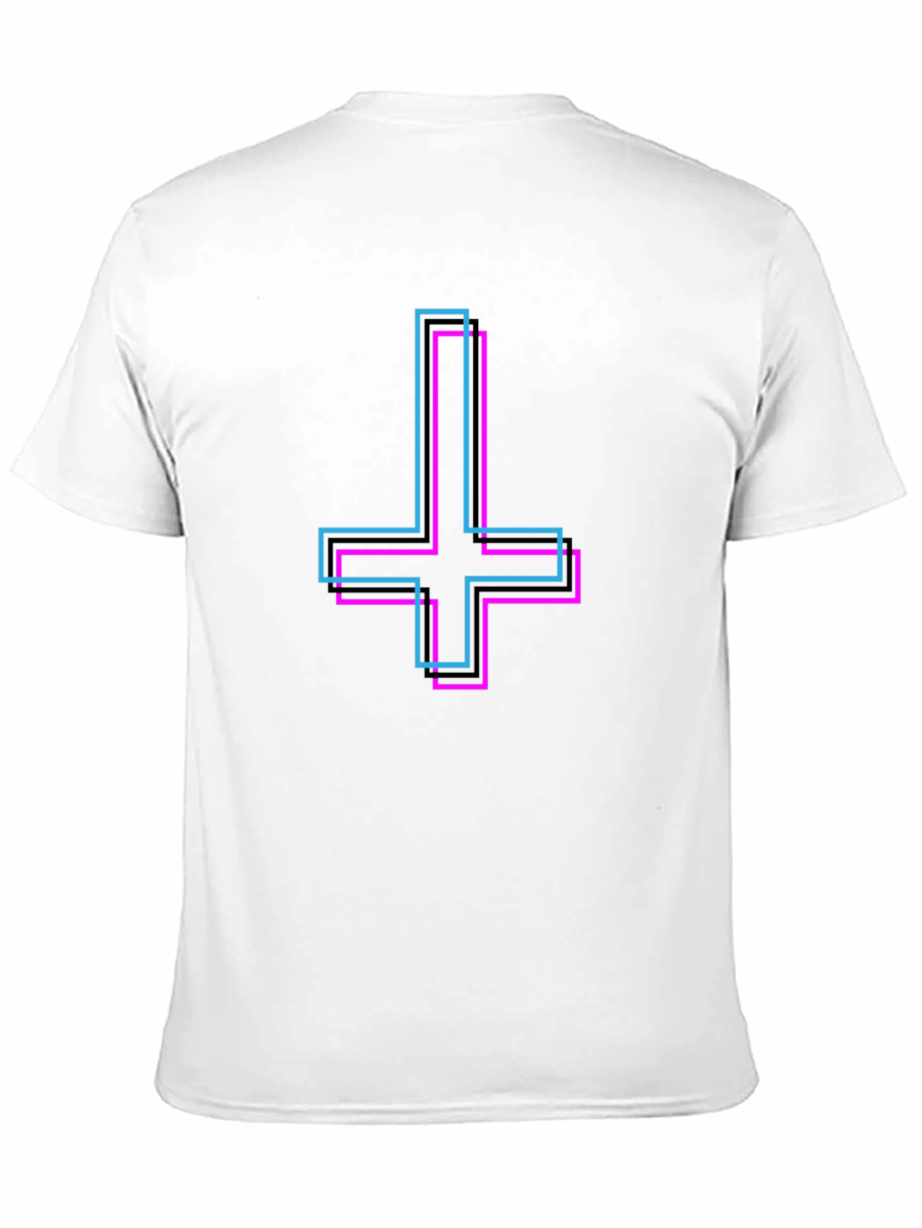Inverted Cross Graphic Tee - Edgy Style