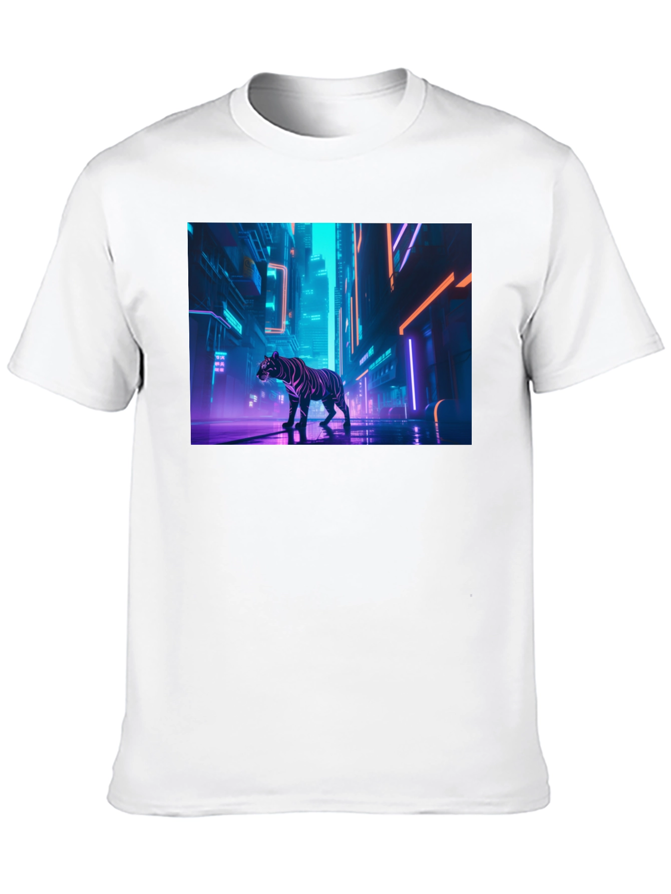Neon Tiger Graphic Tee - Urban Style