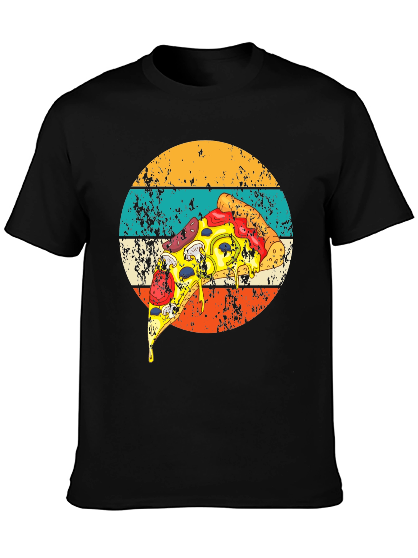 Retro Pizza Graphic Tee - Foodie Fashion