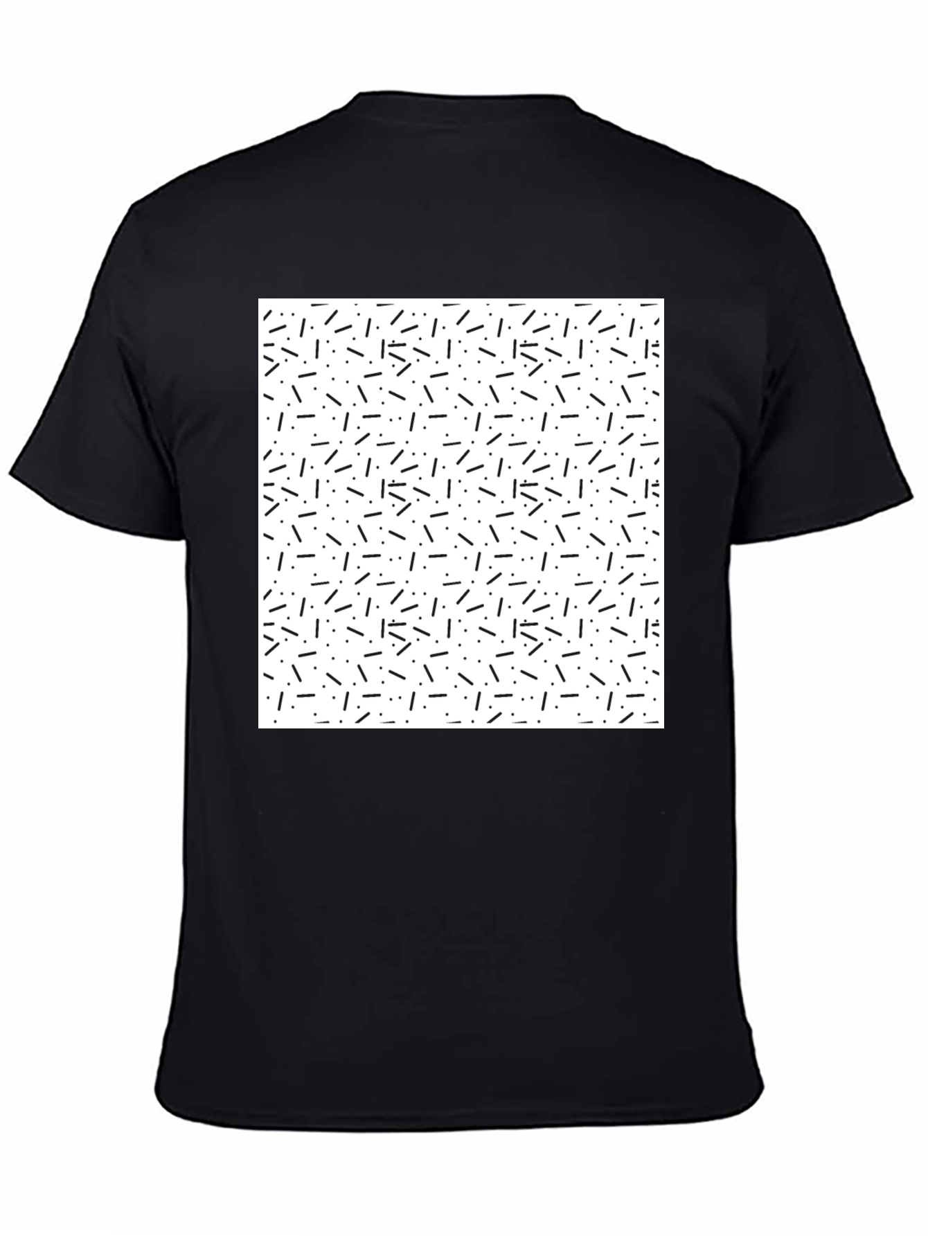 Retro Pattern Black T-Shirt