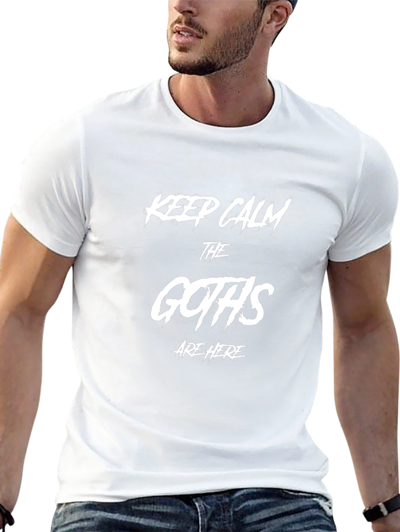 Keep Calm The Goths Are Here Black T-Shirt