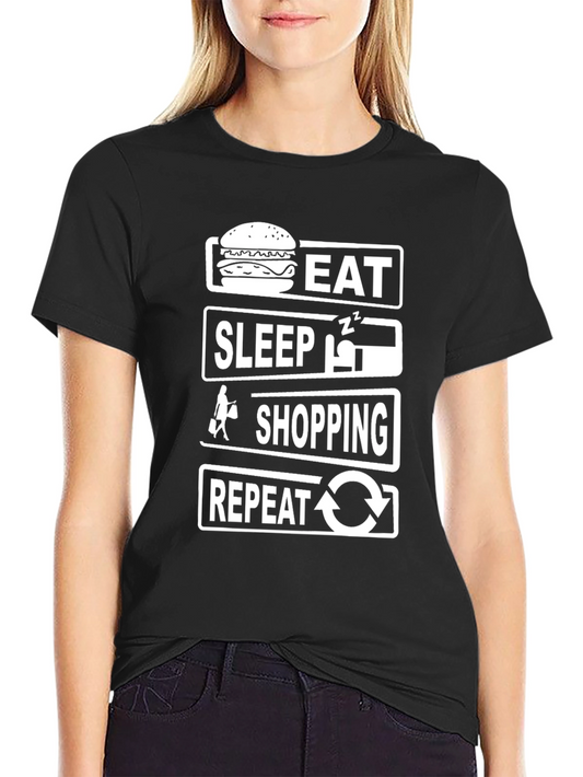 Eat Sleep Shopping Repeat - Mens Graphic Tee