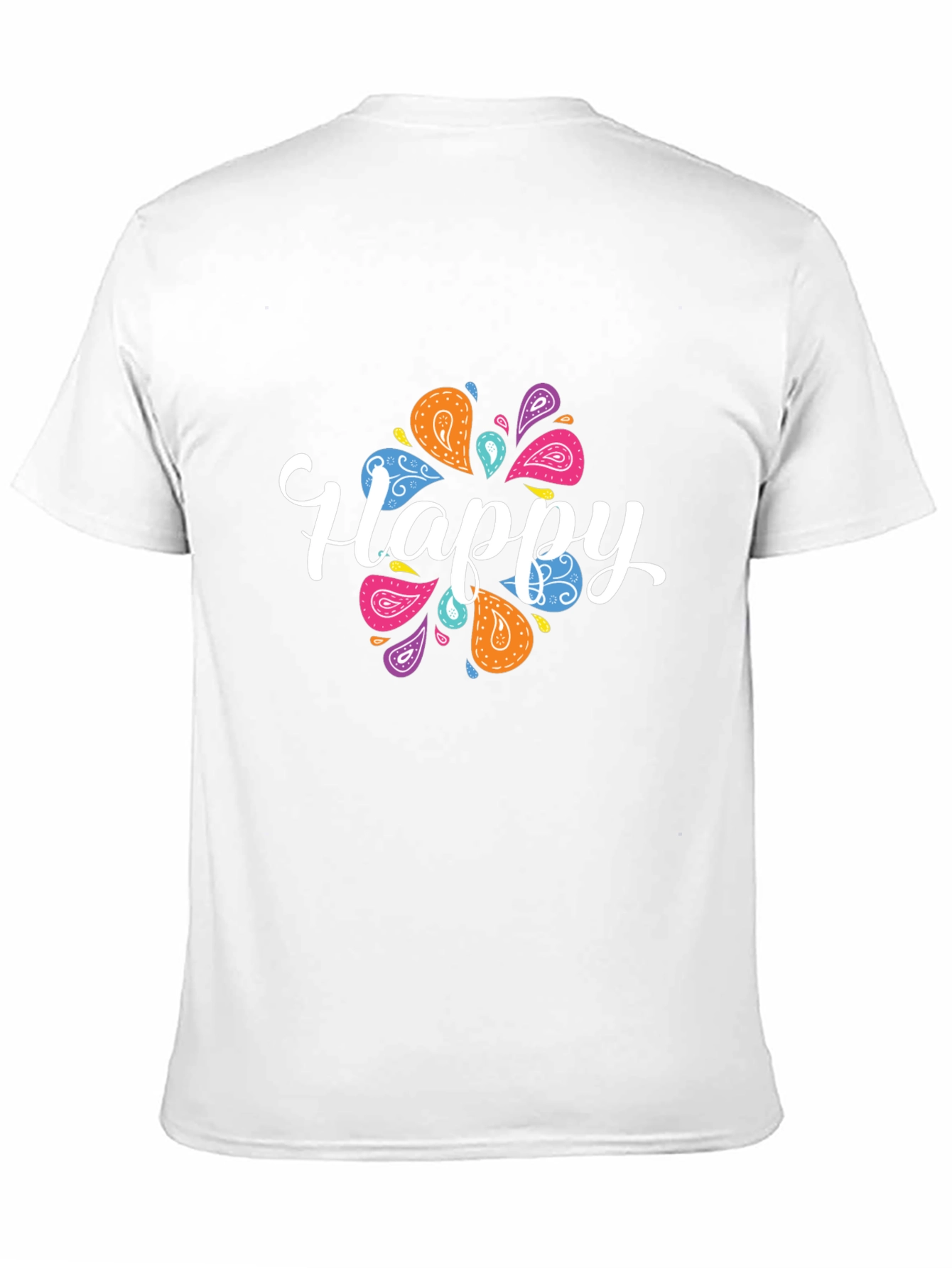 Happy Paisley Graphic Black T-Shirt