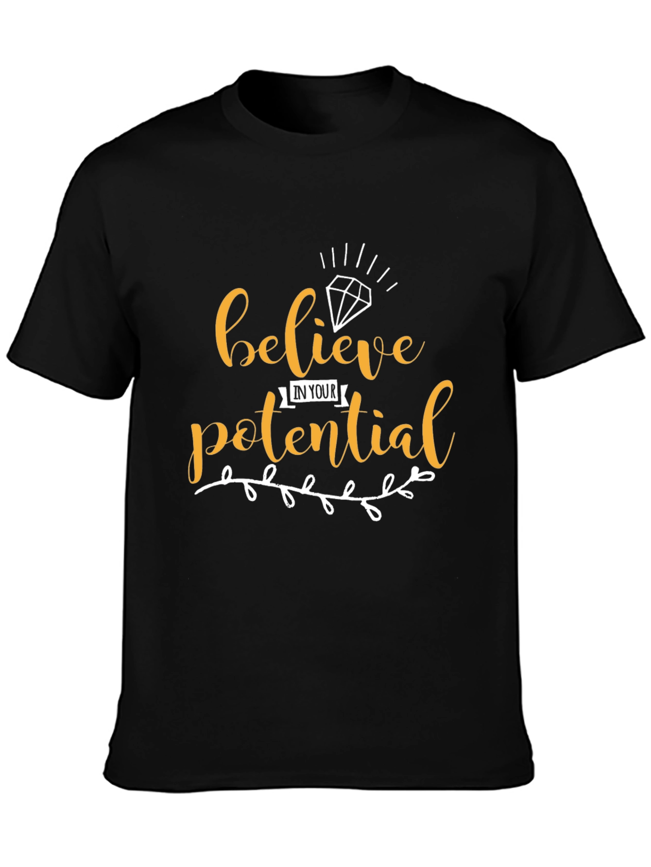 Believe in Your Potential Graphic Tee - Black