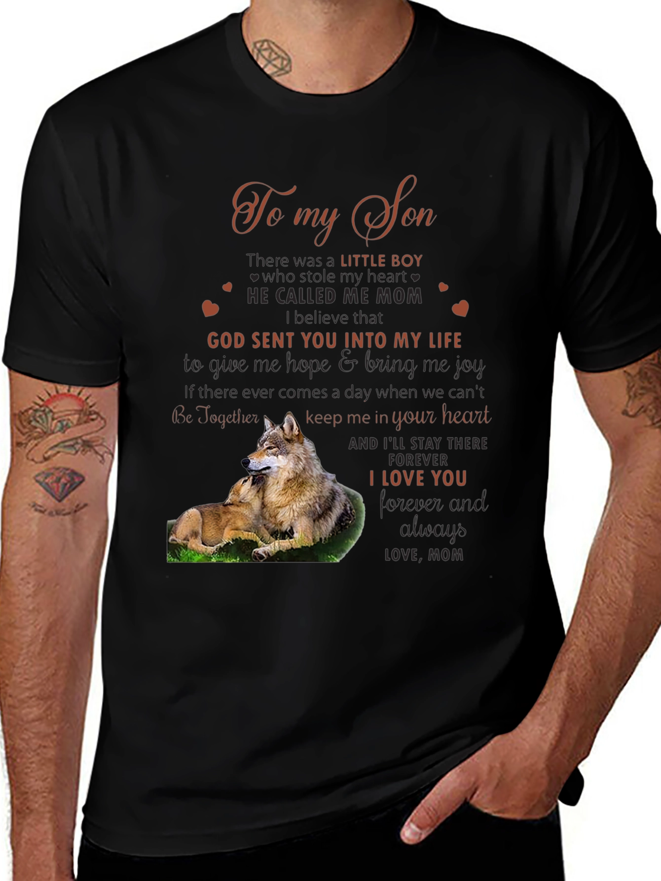 To My Son Wolf Graphic Tee
