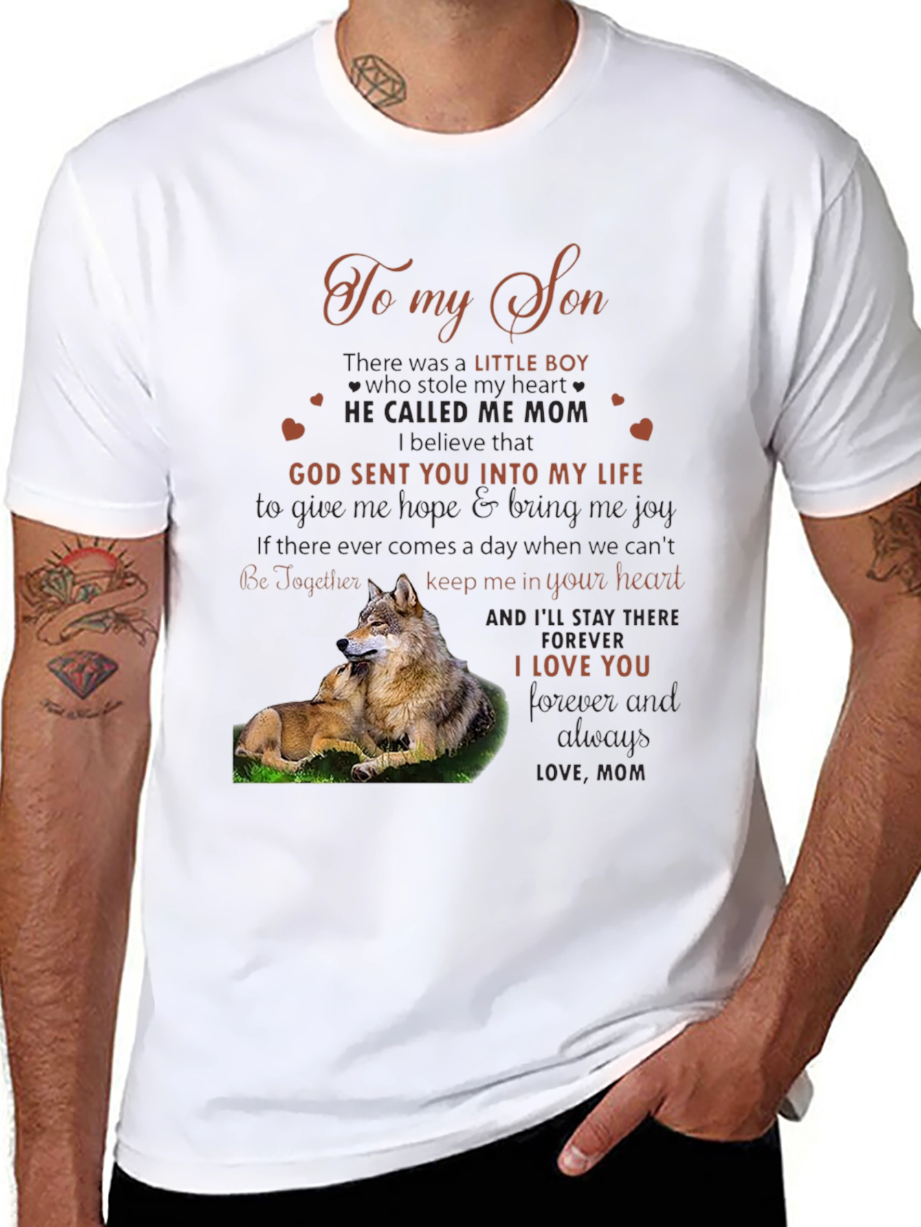 To My Son Wolf Graphic Tee