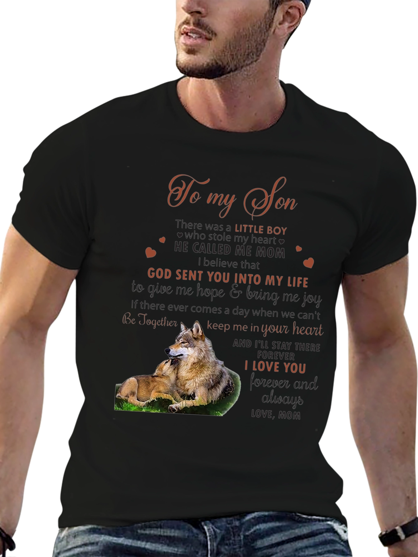 To My Son Wolf Graphic Tee