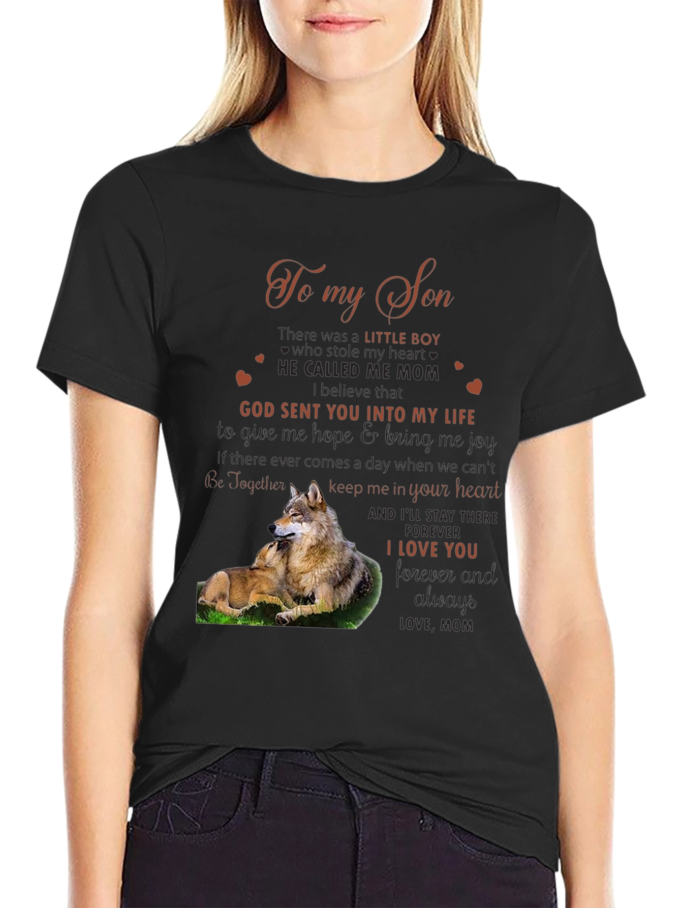 To My Son Wolf Graphic Tee