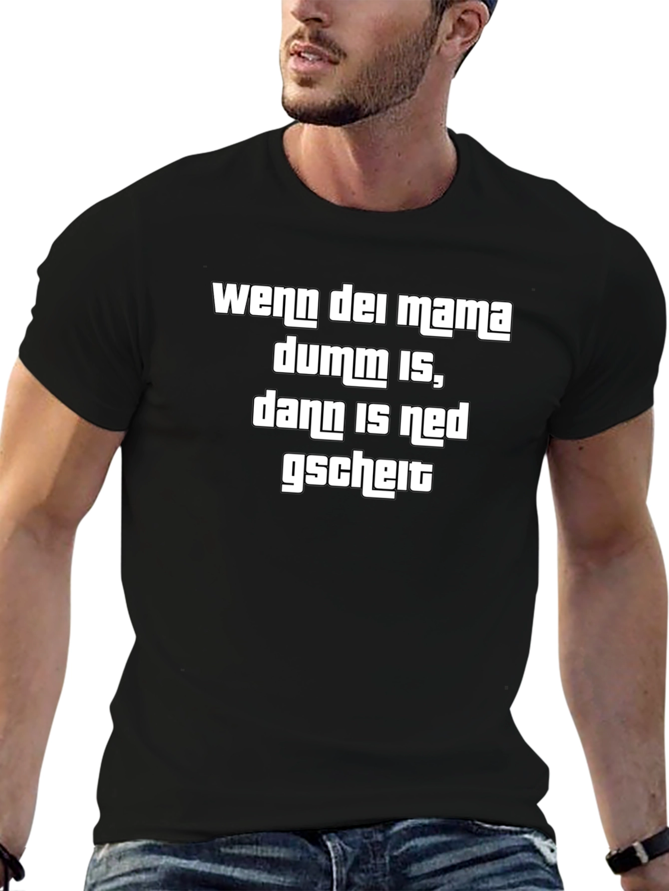 Funny German Slogan Black T-Shirt