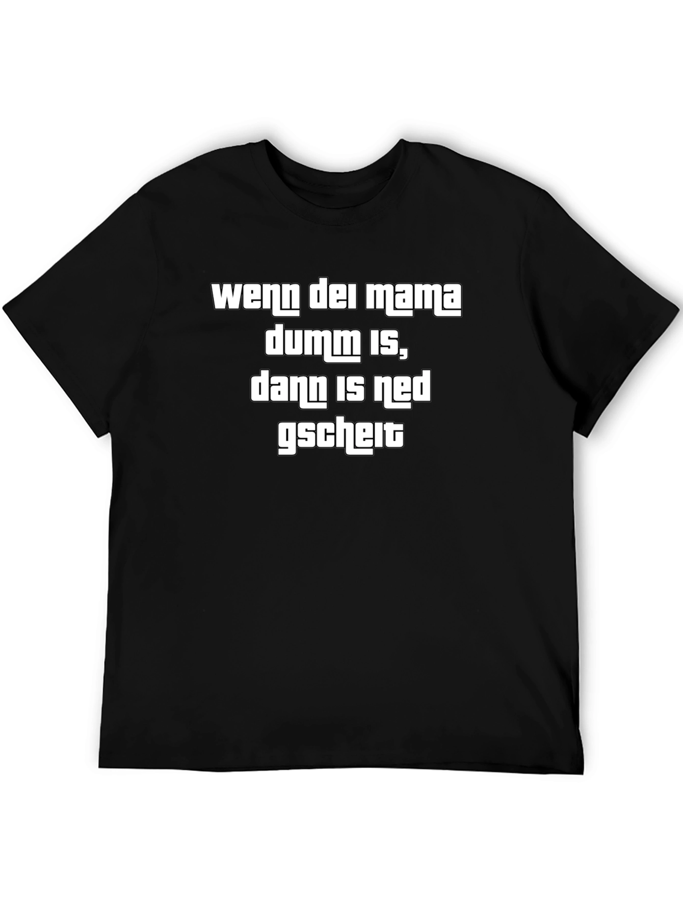 Funny German Slogan Black T-Shirt