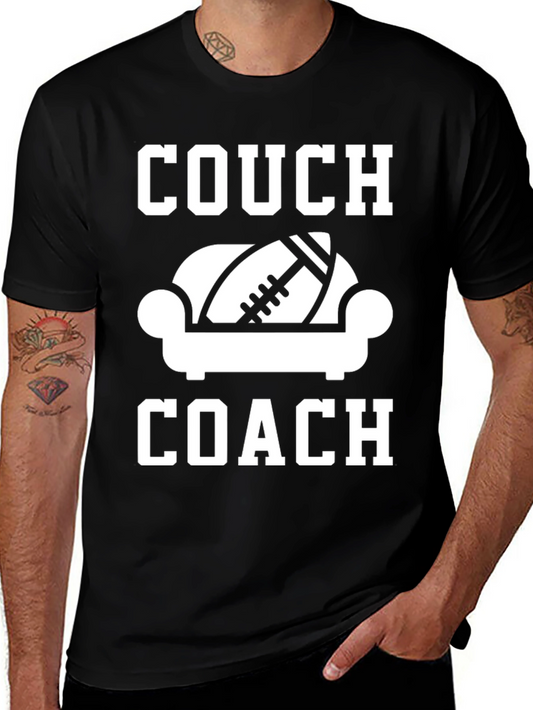 Couch Coach Graphic T-Shirt - Football Fan Apparel