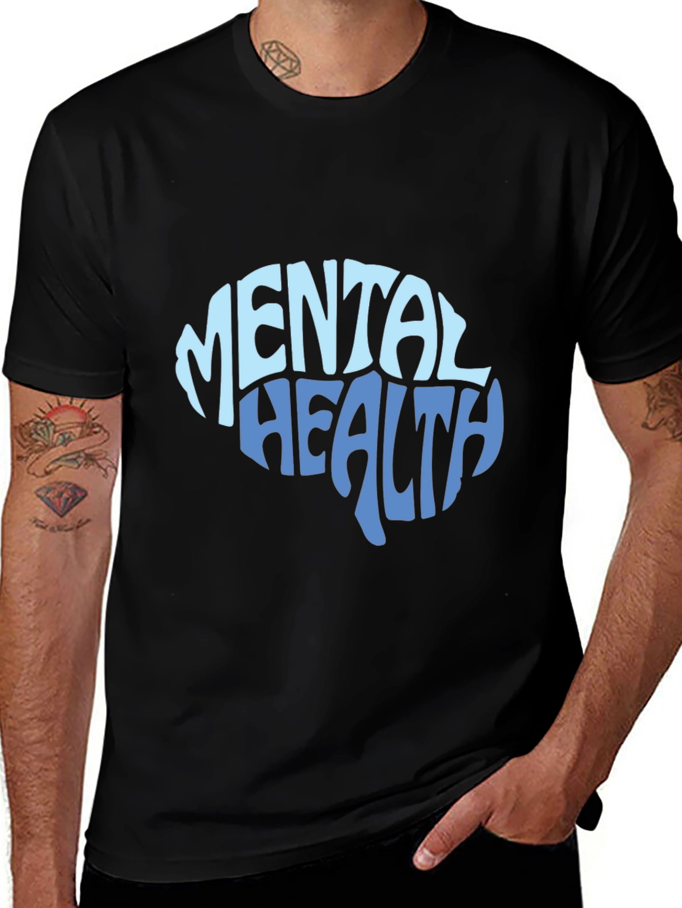 Mental Health Brain Graphic T-Shirt