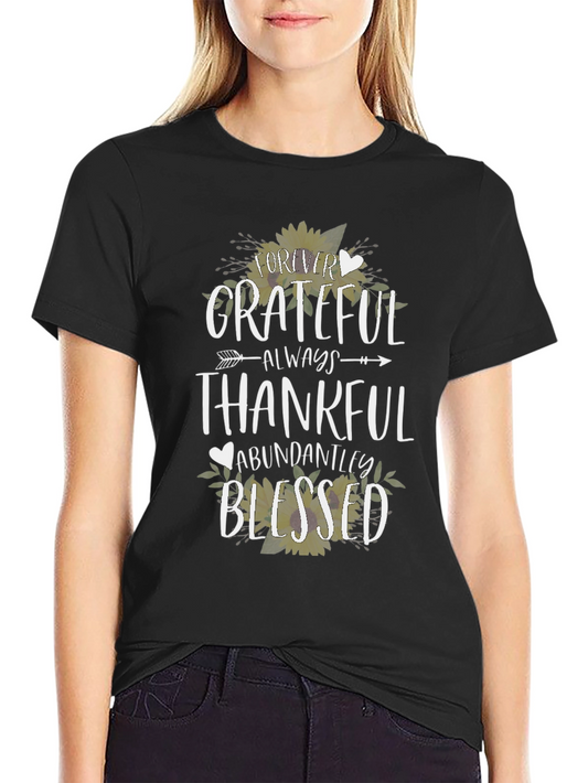 Grateful Blessed Graphic T-Shirt
