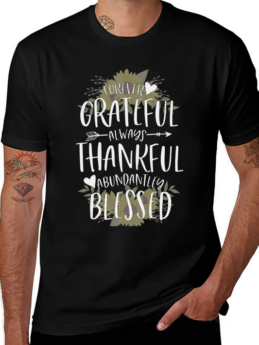 Grateful Blessed Graphic T-Shirt