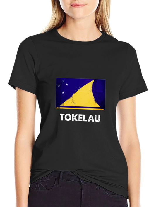 Tokelau Flag Graphic Tee - Black