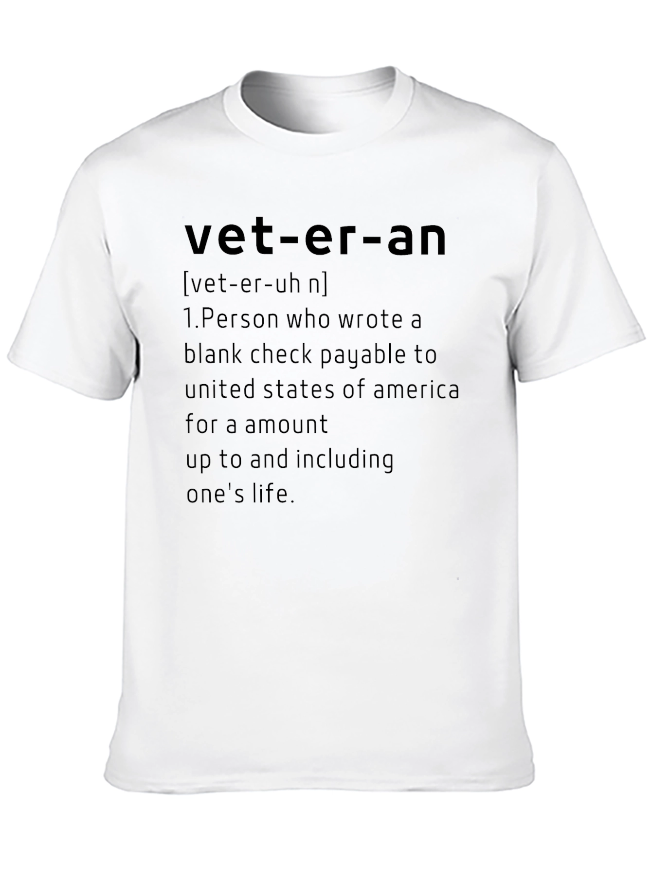 Veteran Definition T-Shirt - Patriotic Tribute