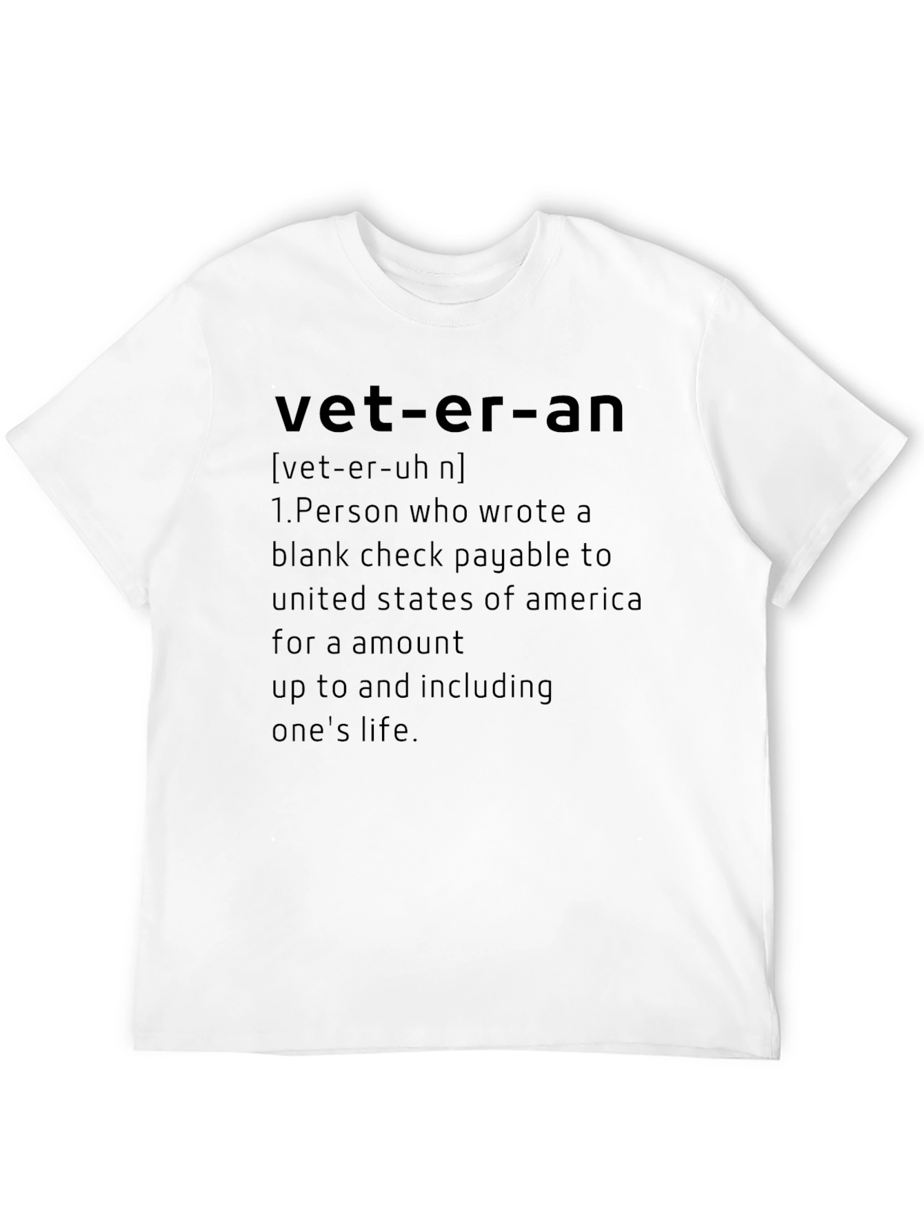 Veteran Definition T-Shirt - Patriotic Tribute