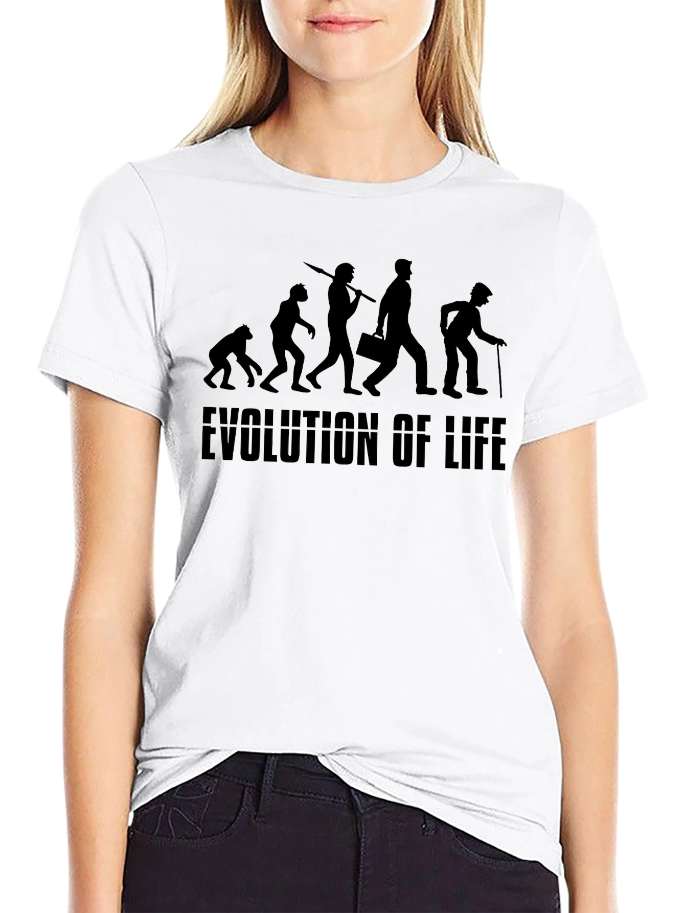 Evolution of Life Black Graphic Tee