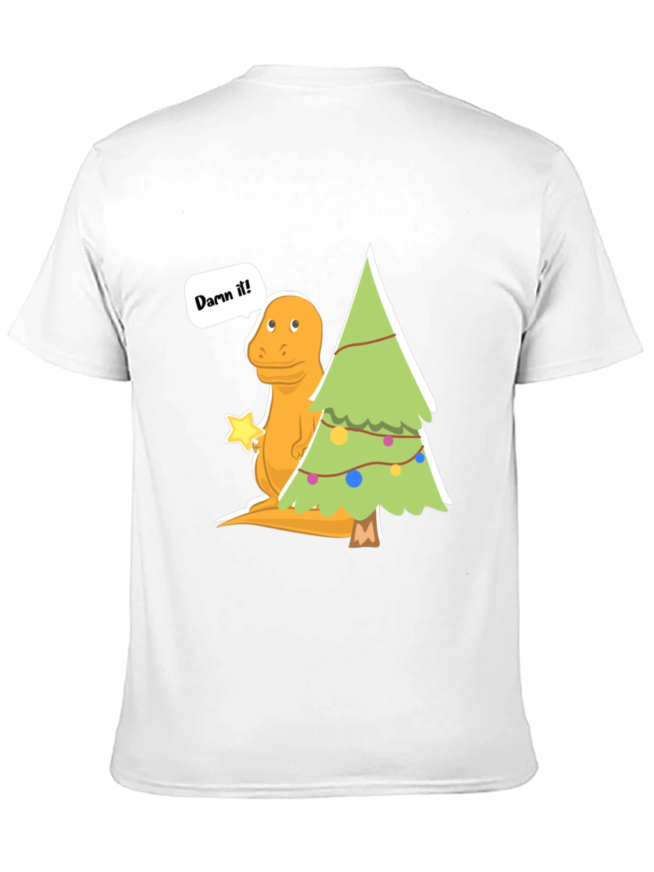 Dinosaur Christmas T-Shirt - Damn It! Funny Holiday Tee