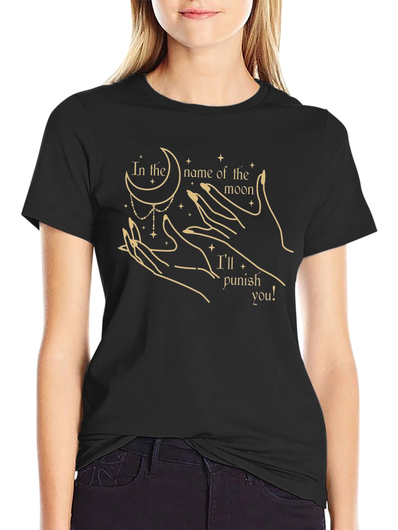 Moon Punish Graphic Tee - Black T-Shirt