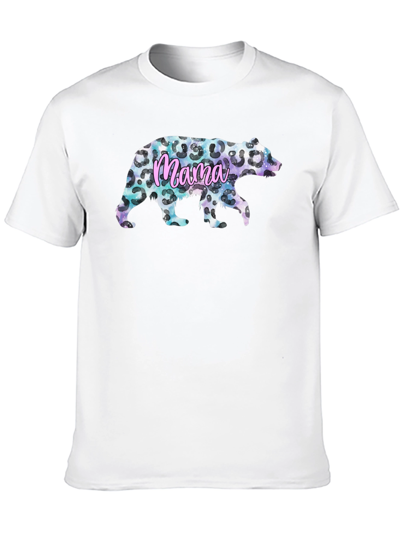 Mama Bear Leopard Print Graphic Tee