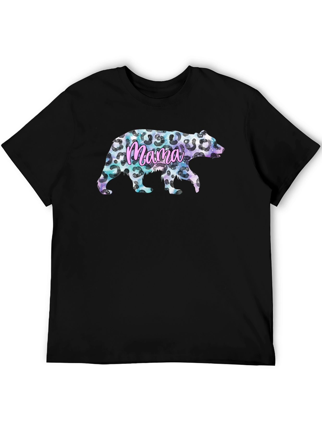Mama Bear Leopard Print Graphic Tee