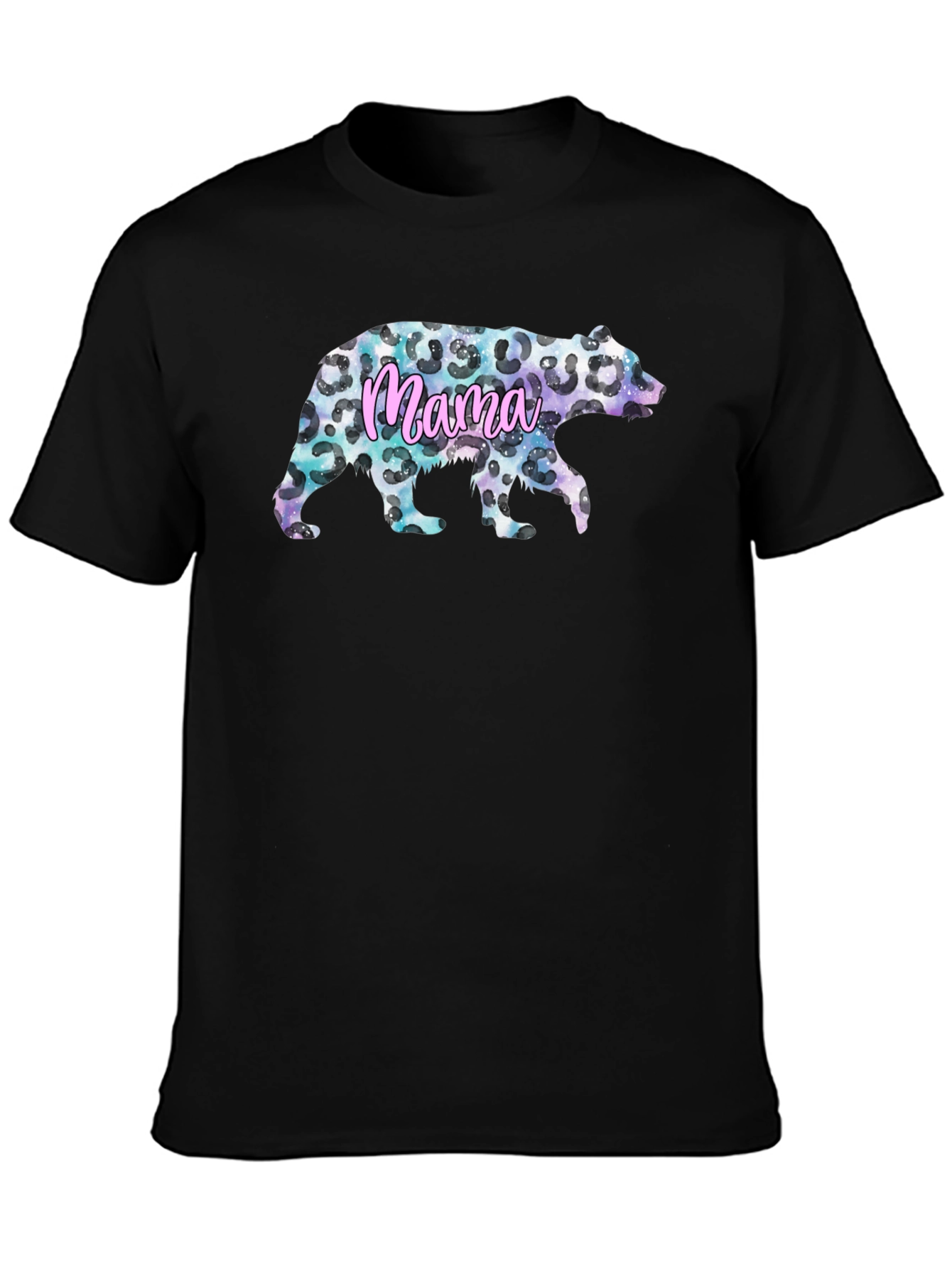 Mama Bear Leopard Print Graphic Tee
