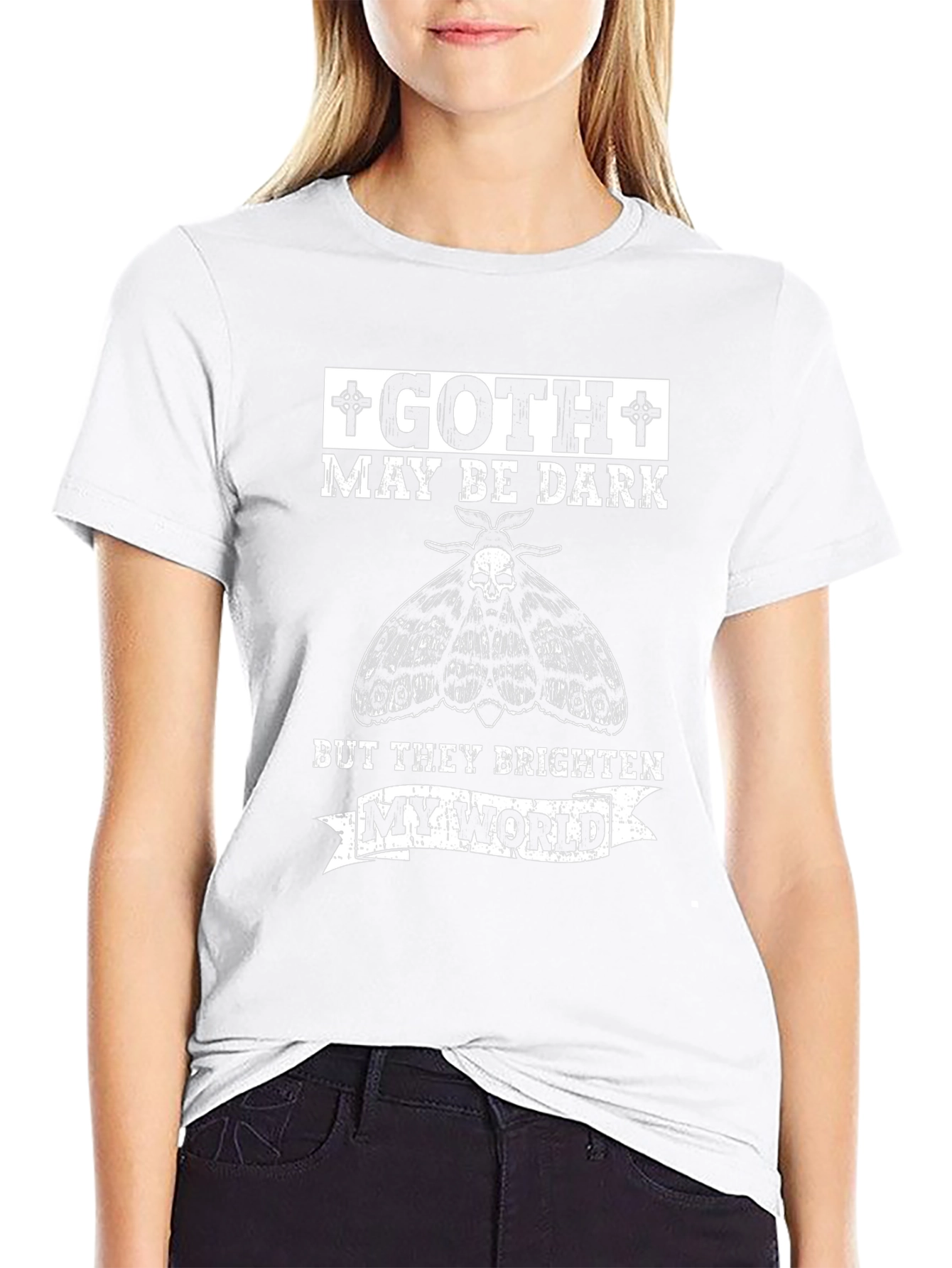 Goth Moth Graphic T-Shirt - Dark Humor Tee
