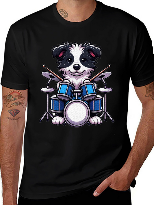 Drummer Dog T-Shirt - Black