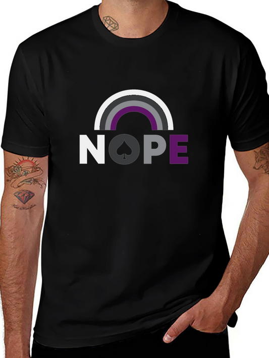 Asexual Pride Nope T-Shirt Ace Rainbow Graphic Tee