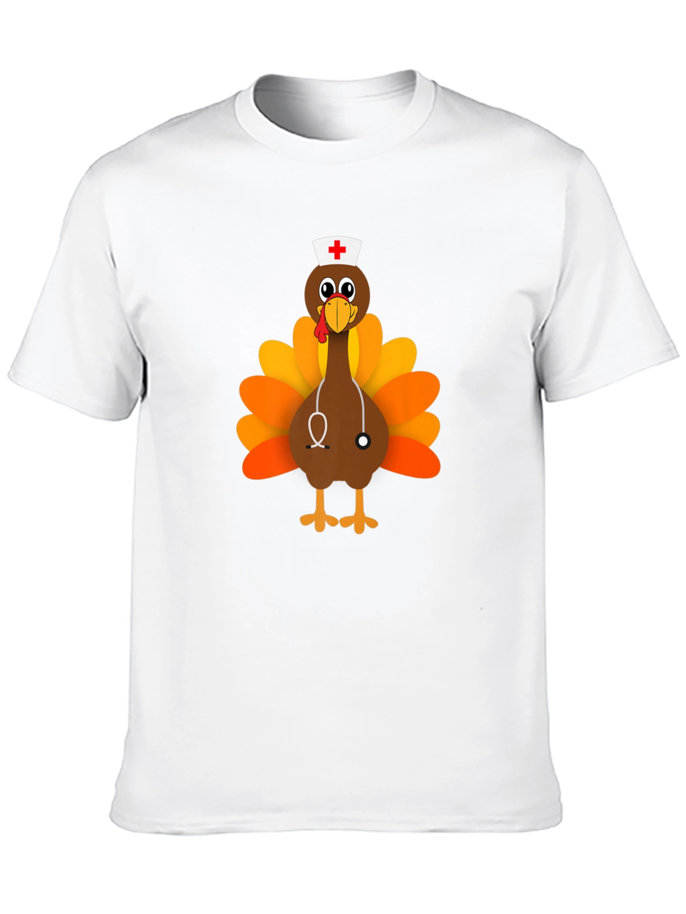 Thanksgiving Nurse Turkey T-Shirt