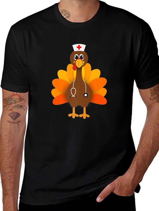 Thanksgiving Nurse Turkey T-Shirt