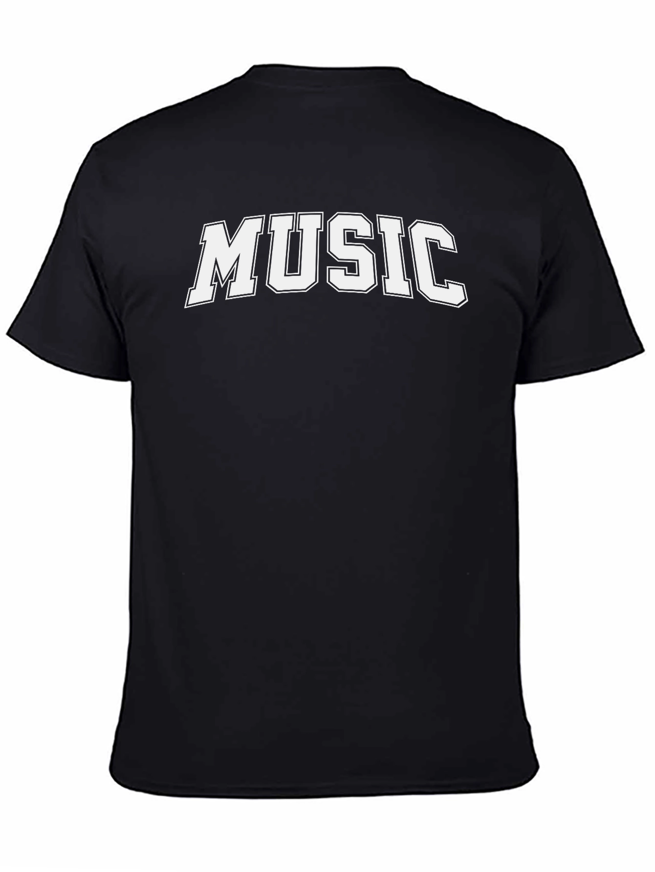 Retro Style MUSIC Black T-Shirt