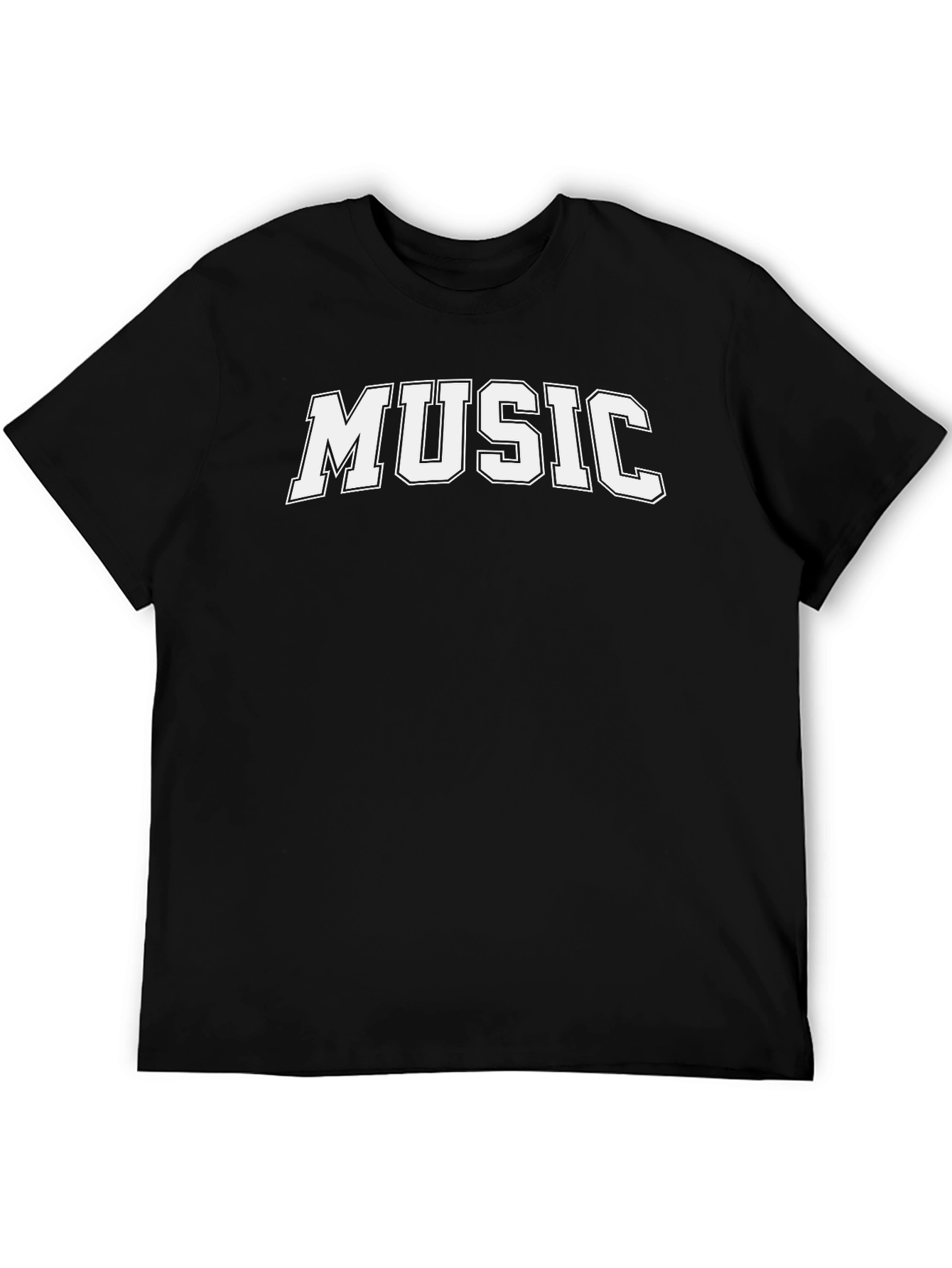 Retro Style MUSIC Black T-Shirt