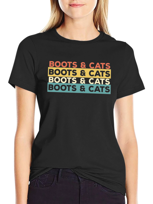 Boots & Cats Retro Graphic Tee