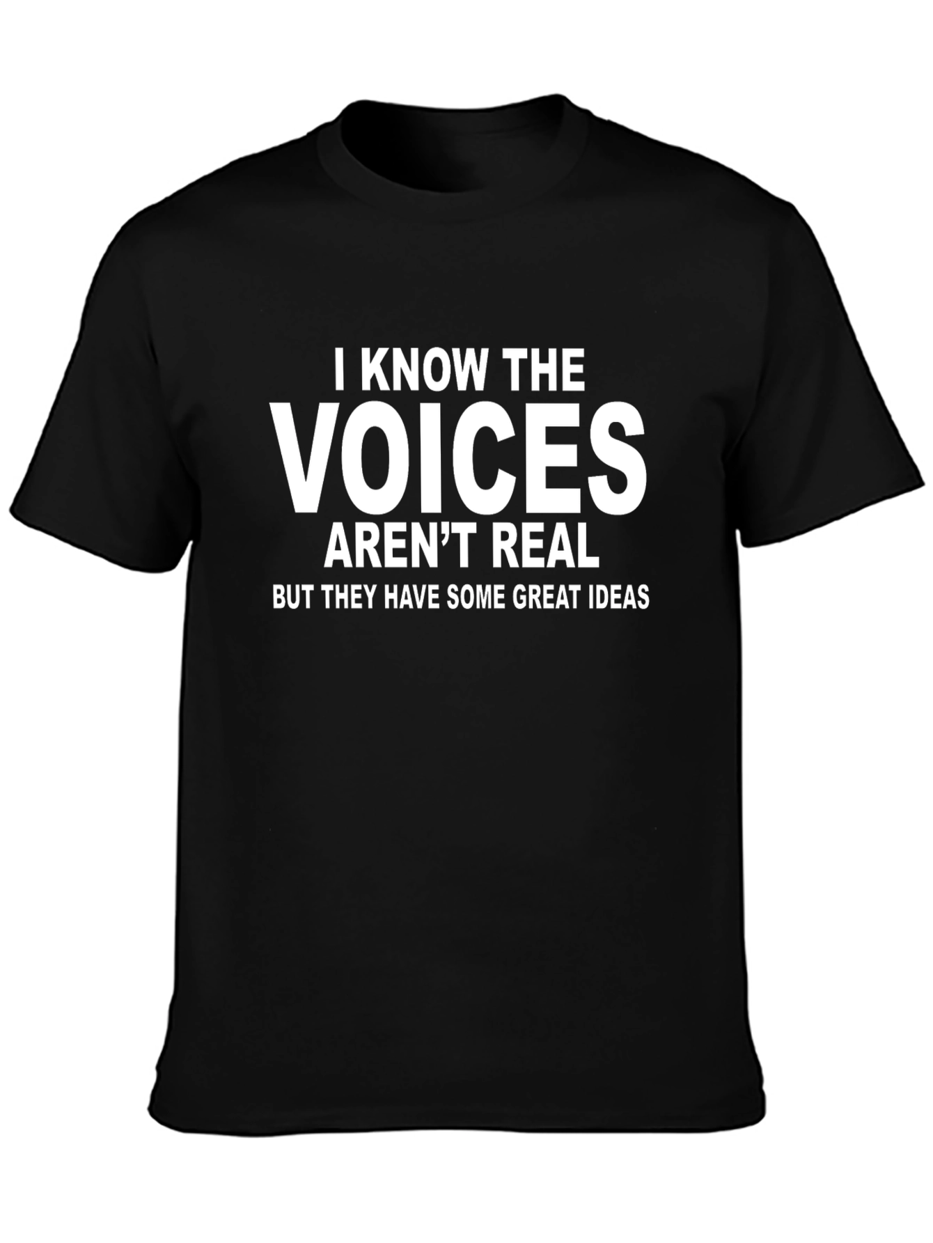 Funny Voices Arent Real Graphic T-Shirt