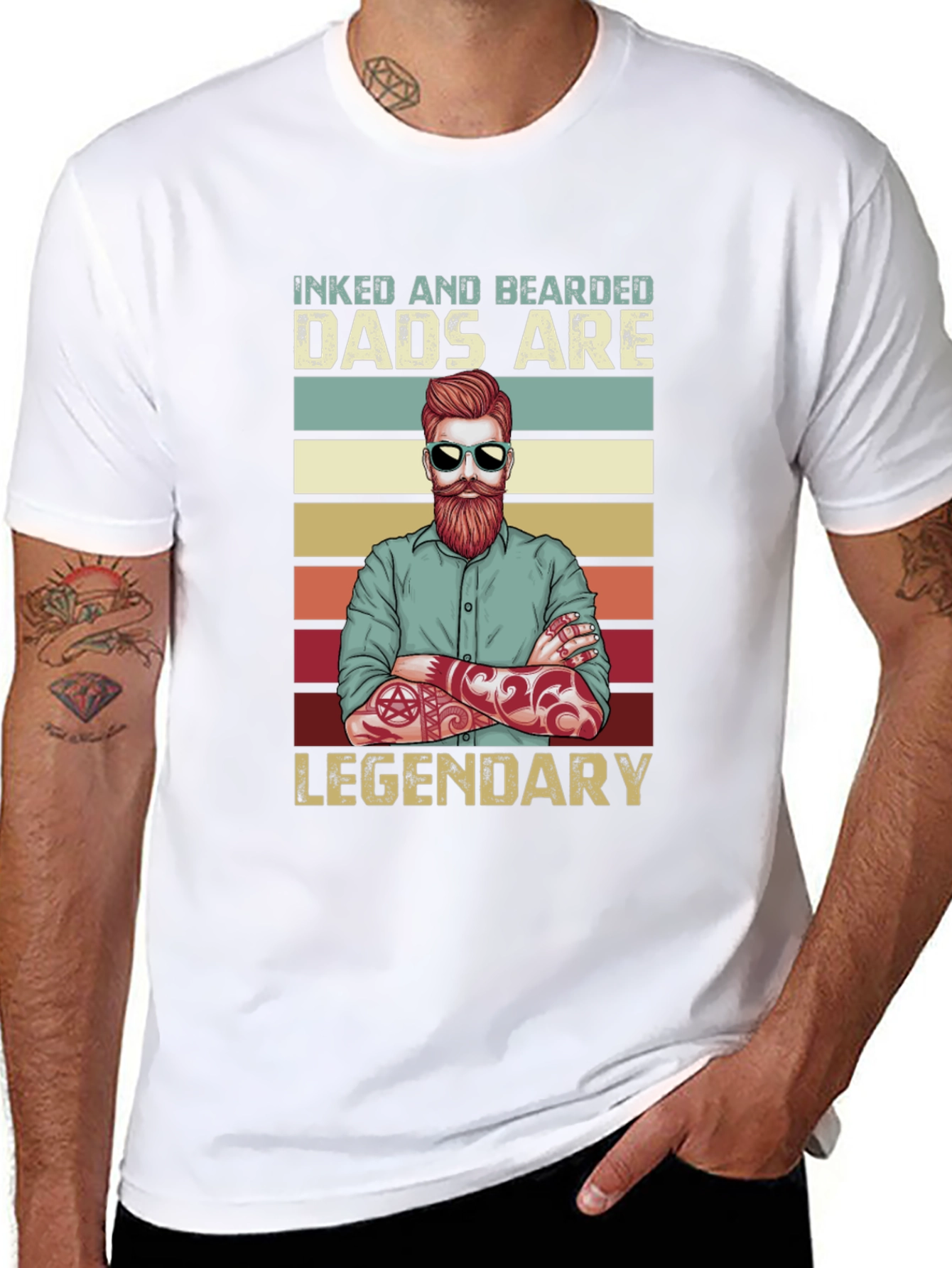 Inked & Bearded Dads Graphic Tee